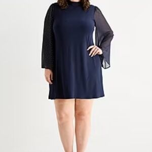 MSK | Dresses | Vneck Lace Bellsleeve Dress | Poshmark